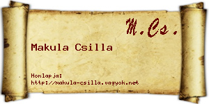 Makula Csilla névjegykártya